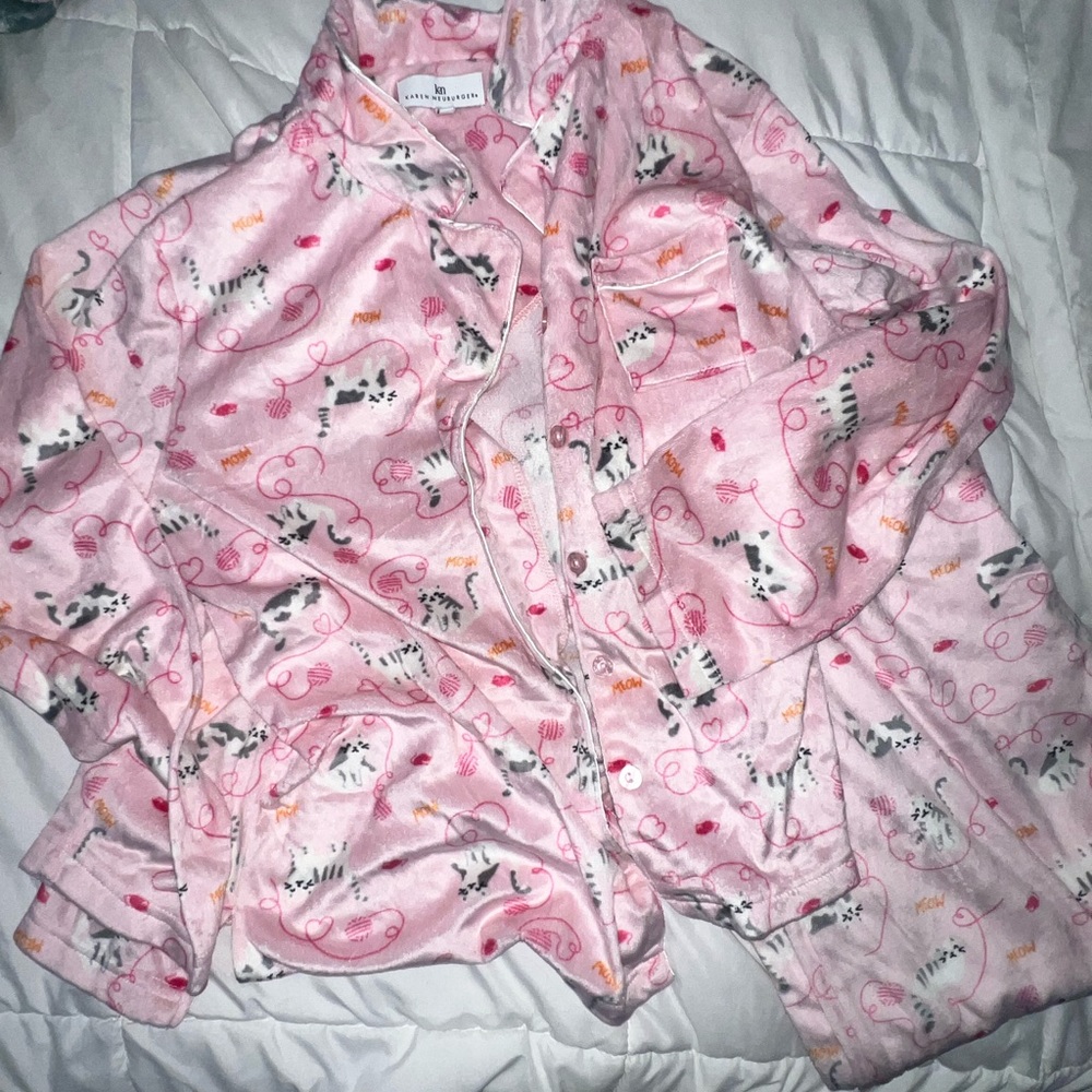 Karen Neuburger Cat pajamas velour set